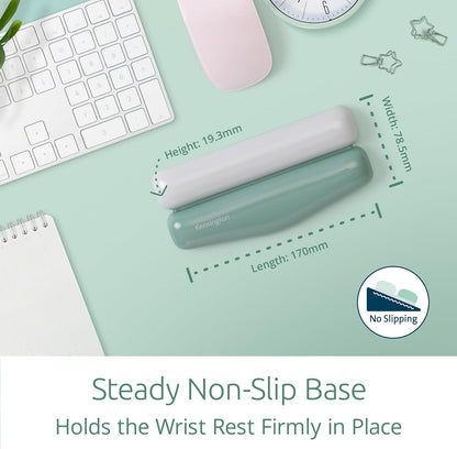Kensington Mouse Wrist Rest Gel Support Cushion for Mice & Trackballs, Duo Gel Ergonomic Mouse Wrist Support for Pain Relief, Comfortable Non-Skid, Loop Green, 7.4" x 3.27" x 0.7" K62829WW