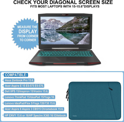 Laptop Sleeve Case 13.3 inch, Shockproof Protective Computer Cover with Accessories Pocket, Portable Laptop Bag Compatible with MacBook Air/Pro 13-13.3 inch, Compatible for MacBook Pro 14 inch, Black | Shockproof