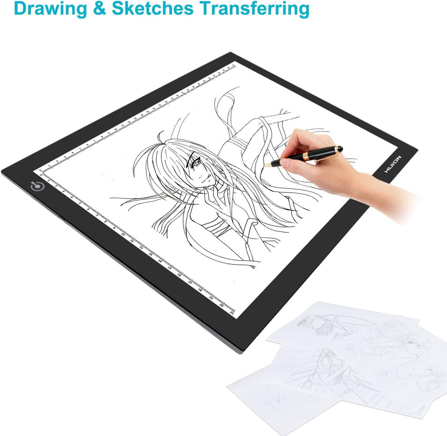 HUION L4S LED Light Box A4 Ultra-Thin USB Powered Adjustable Light Pad for Tracing