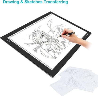 HUION L4S LED Light Box A4 Ultra-Thin USB Powered Adjustable Light Pad for Tracing