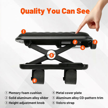 Chair Armrest Pads, Adjustable Height Office Chair Arm Rest Booster, Enhanced Comfort, Chair Armrest Elevator Pads, Elbow Support Cushion for Computer, Gaming and Desk Chairs