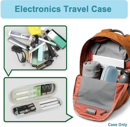 Carrying Vape Case for 510 Thread Battery & Cartridge – Hard Shell EVA Small Zipper Pouch Organizer | Fits Inhalers, Diffuser Pen, USB Cables & Personal Items | for Commuting & Travel | Empty Black
