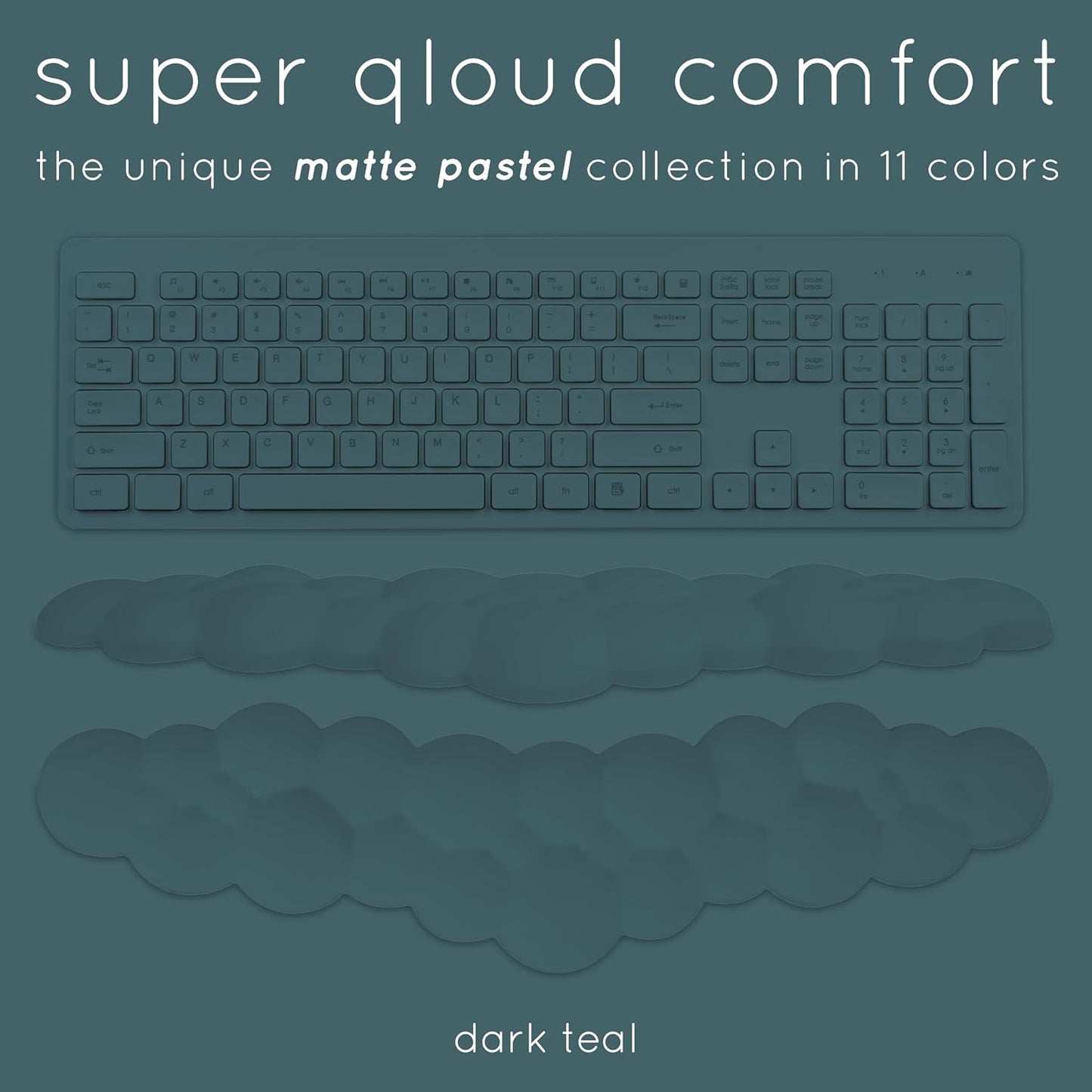 Purple Cloud Keyboard Wrist Rest – Create-ables Qloud Purple Wrist Rest for Computer Keyboard and Mouse, Ergonomic Memory Foam Wrist Pad with Non-Slip Base, Includes Cloud Mouse Pad