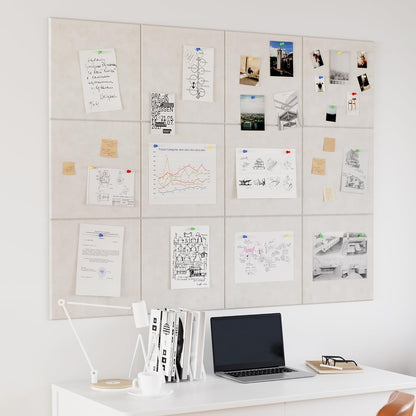 Neatsure Large Cork Board for Wall, Black Felt Bulletin Board with Pushpins, 36" x 24" 6 Panels Wall Tiles, Tack Push Pin Boards for Office