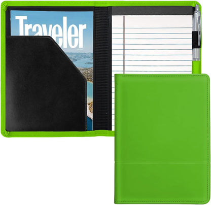 Padfolio/Portfolio Binder, Mini Padfolio Portfolio Binder 5 x 8 Legal Writing Pad, A5 Document Organizer Folder for Men Women, Black