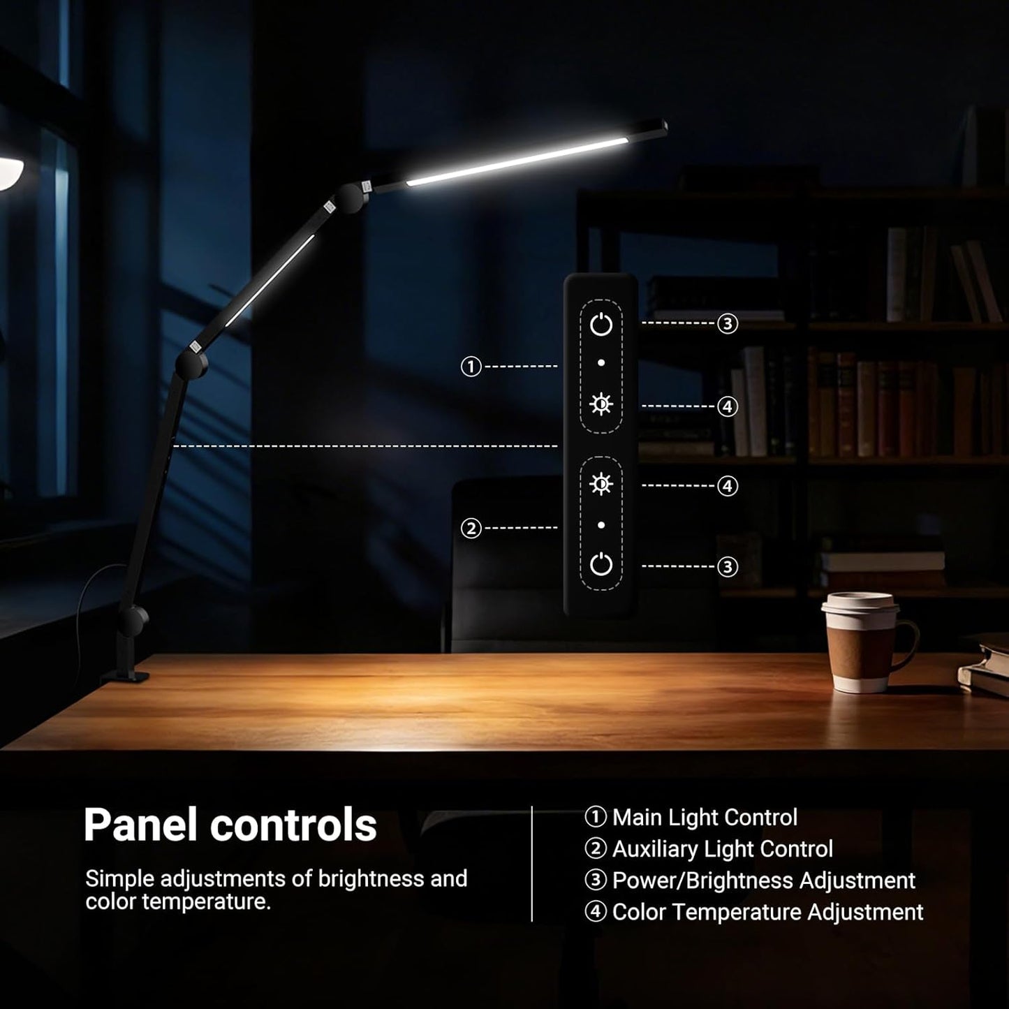 NEEWER Basics 12W Dual Monitor Light Bar with Stands, LED Lamp for Home Office Video Conference Lighting Desk Computer Laptop Webcam Zoom Streaming, Bi Color, Remote/Touch Control Dimmable, L10
