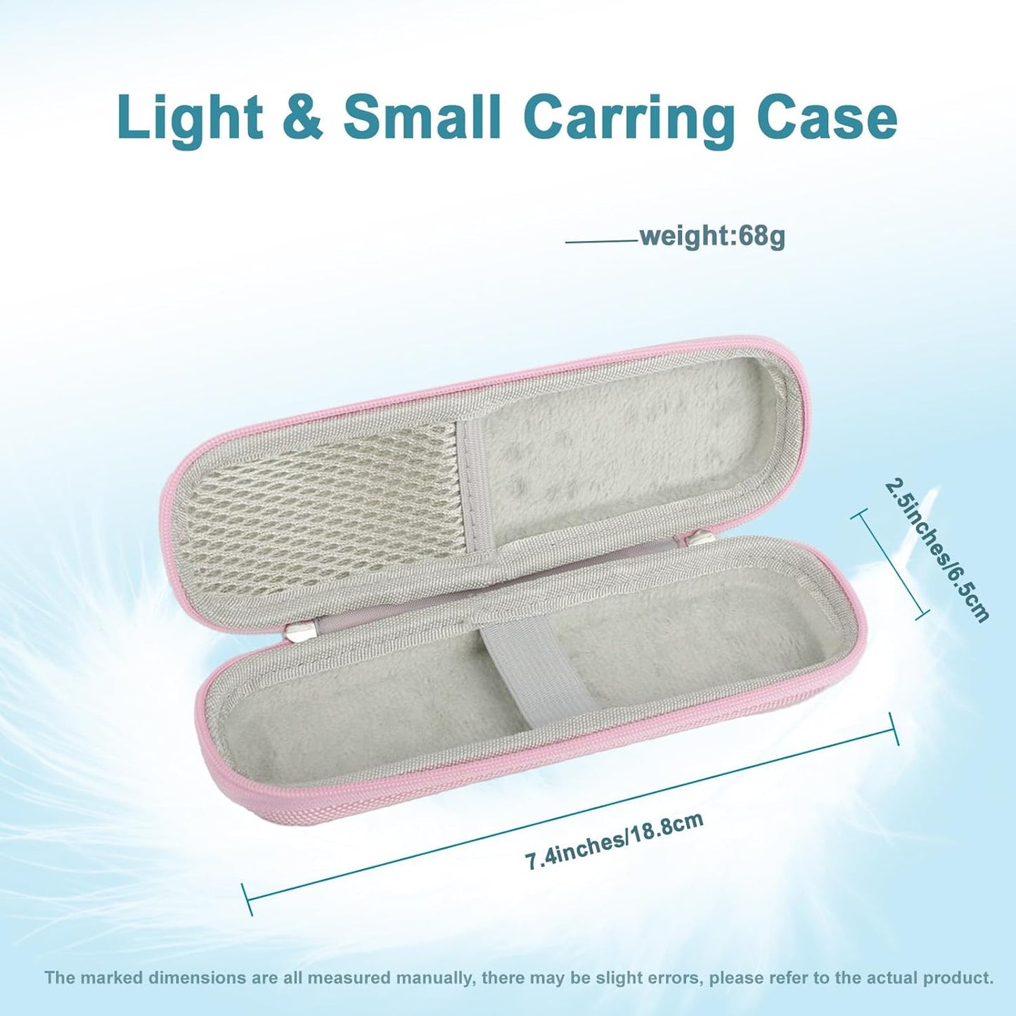 Carrying Vape Case for 510 Thread Battery & Cartridge – Hard Shell EVA Small Zipper Pouch Organizer | Fits Inhalers, Diffuser Pen, USB Cables & Personal Items | for Commuting & Travel | Empty Black