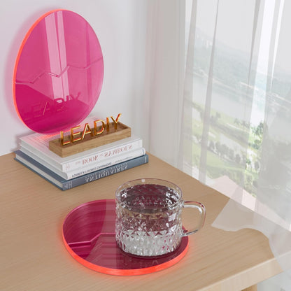 Acrylic Coaster Decorative Plates, Irregular Bar Drink Coaster, Clear Cloud Shape Coffee Cup Coaster, Perfect for Tabletop Protection and Accessories Display.(Gold)