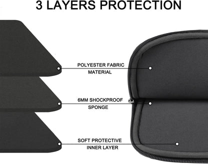 Laptop Sleeve, Durable Briefcase Shockproof Protective Case, Handbags Portable Laptop Bag for 15.6 inch HP Dell Asus Lenovo Notebook Computer with Front Pocket, Black