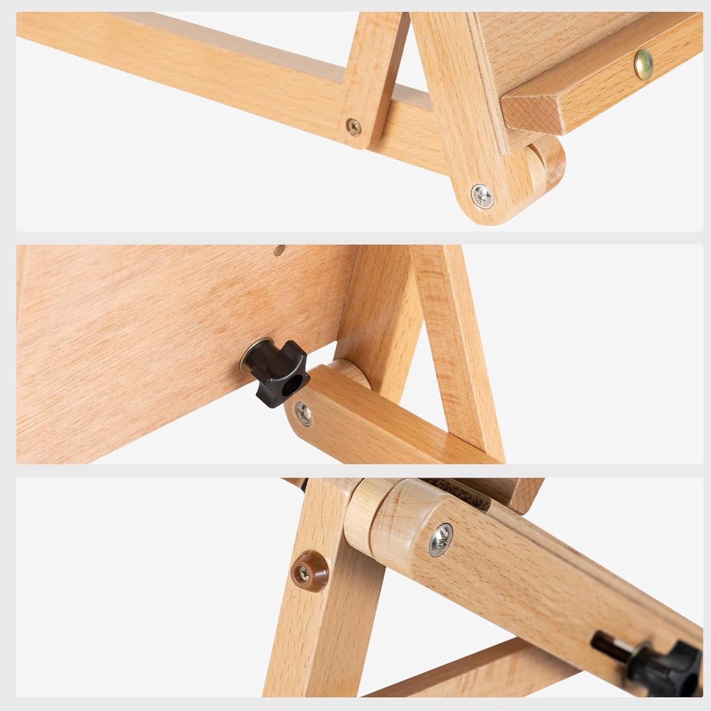 Falling in Art Beechwood Tabletop Easel, Wooden Drawing Board Easel, Adjustable Desktop Easel for Artists and Beginners, Suitable for Painting and Displaying Artwork