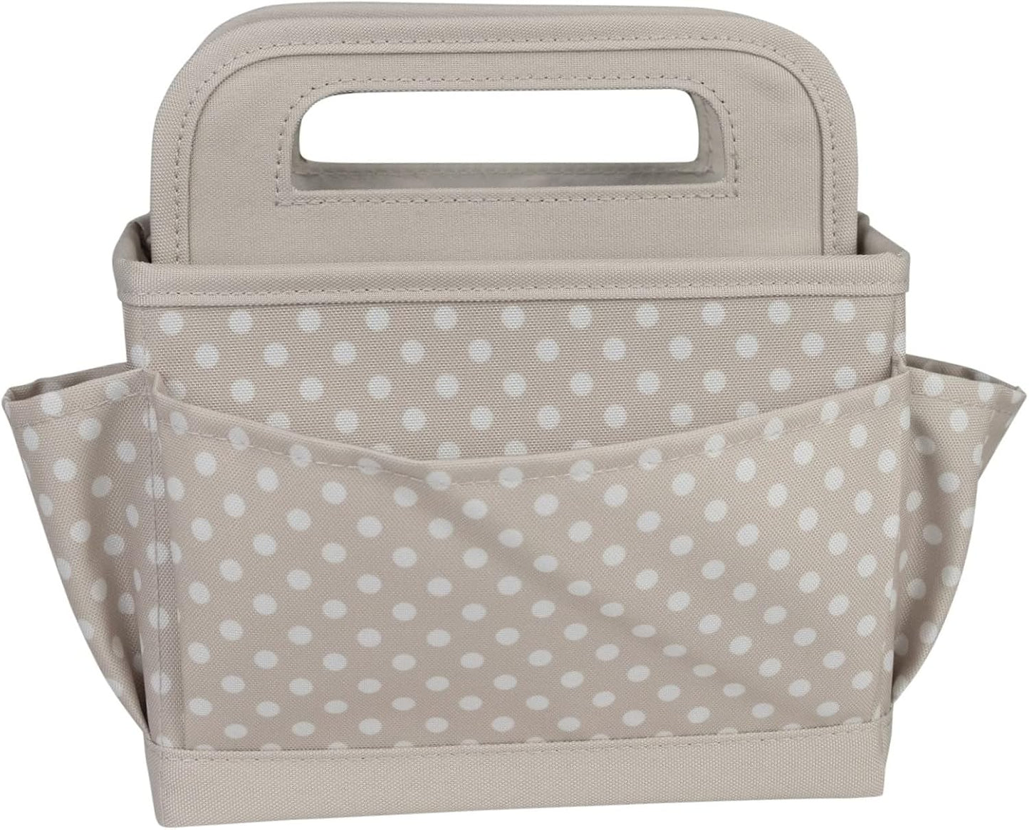 Everything Mary Craft Caddy, Tan Dot - Art Storage for Supplies & Crafts - Supply Organizers Tote for School Classroom, Office, and Home - Organization for Makeup & Nurses