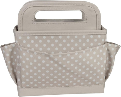 Everything Mary Craft Caddy, Tan Dot - Art Storage for Supplies & Crafts - Supply Organizers Tote for School Classroom, Office, and Home - Organization for Makeup & Nurses