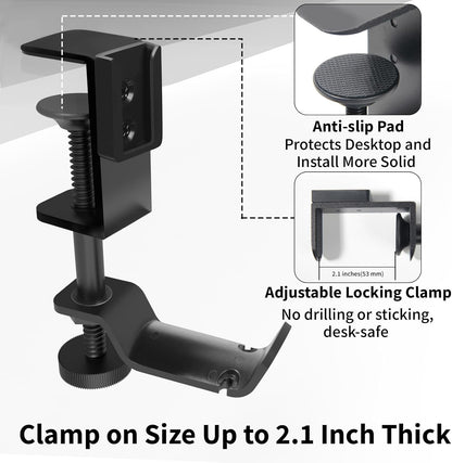 Deeper Desk Cup Holder, OOKUU Anti-Spill Cup Holder for Desk or Table, Sturdy and Durable, Easy to Install, Enough to Hold Coffee Cups, Water Bottles, Gaming PC Office Accessories, Black