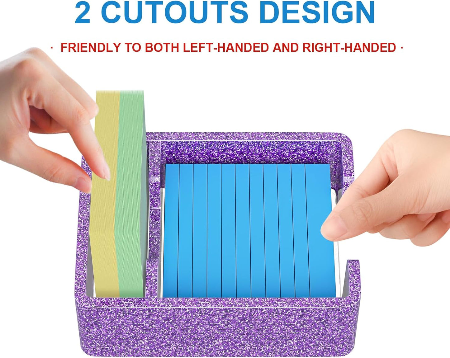 WINFFOR Acrylic Notepad Holder Dispenser - 3x3 in Sticky Note Memo Holder for Desk Organizer (W/O Pads) Office Desk Accessories School Supplies, Crystal Clear
