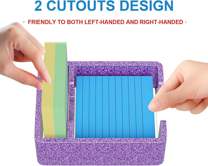 WINFFOR Acrylic Notepad Holder Dispenser - 3x3 in Sticky Note Memo Holder for Desk Organizer (W/O Pads) Office Desk Accessories School Supplies, Crystal Clear
