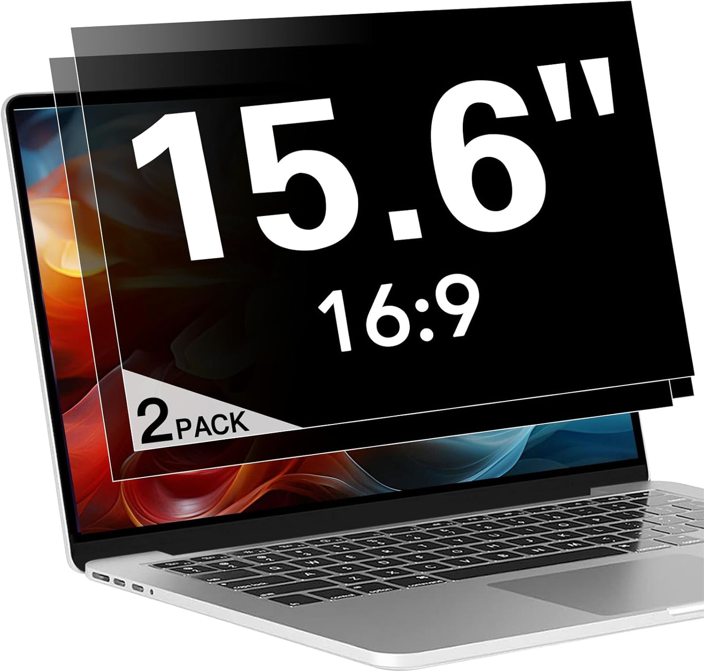 2 Pack Laptop Privacy Screen 15.6 Inch (1920x1080) Display, Anti Blue Light Glare Anti Scratch Computer Privacy Shield for 15.6" 16:9 Hp Lenovo Dell Acer Asus Samsung Portable Monitor