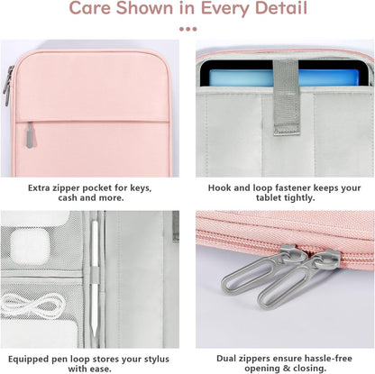 Dadanism 9-11 Inch Tablet Sleeve Padded Carrying Case for iPad (A16) 11th Gen 11", iPad 10th Gen 10.9", iPad Air M4/Pro M5 11", iPad Air 5/4, iPad 9/8/7th Gen, Galaxy Tab A11+ Plus 11", Blue