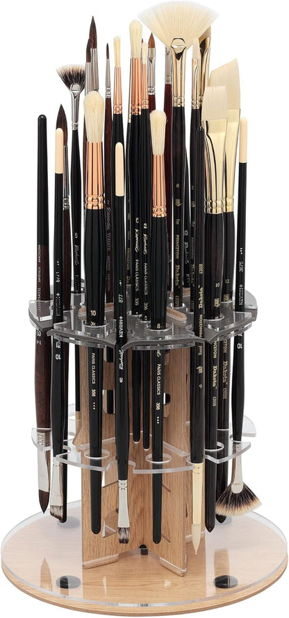 HG Art Concepts Mezzo Artist Drawing Rack - Wood Grain Laminate Multi Layer Desk Stand Professional Storage Display Organizer for Pens, Pencils, Drafting and all other Drawing Tools