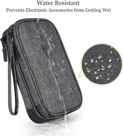 CAOODKDK Electronics Accessories Organizer Pouch Bag, Travel Universal Organizer for Cable, Charger, Phone, SD Card, Business Travel Gadget Bag