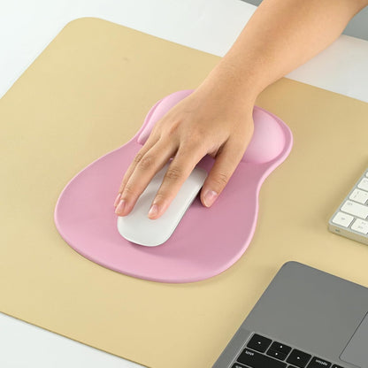 EooCoo Ergonomic Mouse Pad with Gel Wrist Rest Support, Middle Concave Design for Natural Wrist Alignment, Non-Slip Base Mousepad for Laptop, Computer, Office Desk Accessories, Carpal Tunnel Syndrome