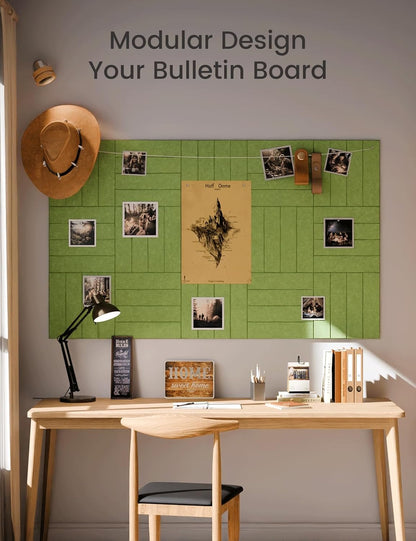 Fluxynara Large Felt Bulletin Board 48" x 36" Cork Board Alternative-12 Pack with 70 Safe Removable Adhesive Tabs, Cork Boards for Walls Cork Board for Home Office Classroom Pin Board (Oatmeal)