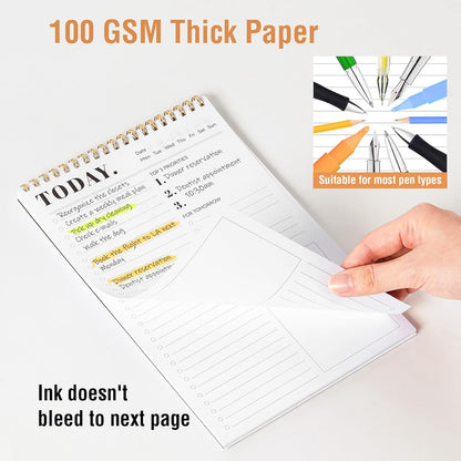Forvencer To Do List Notepad (6.5 x9.8), To Do List Notebook for Work, Undated Daily Planner Organizer for Tasks Checklist & Goal Planning, To Do List Perfect for Office, School, Cute