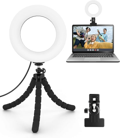Cyezcor Video Conference Lighting Kit, Ring Light for Monitor Clip On,for Remote Working, Distance Learning,Zoom Call, Self Broadcasting and Live Streaming, Computer Laptop Video Conferencing