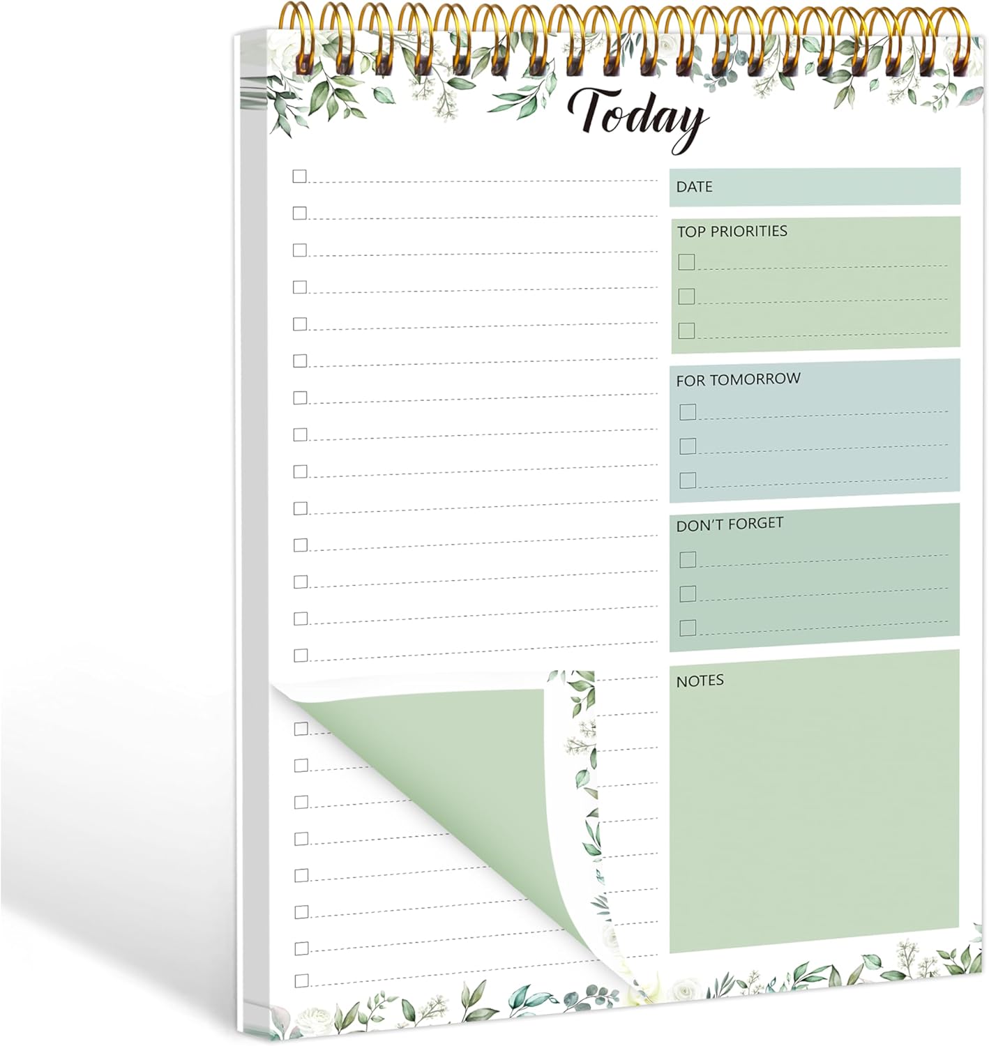 104 Pgs To Do List Notepad - Daily Planner Notepad Undated 52 Duplex-Printed Undated Sheets Tear Off, 6.5" x 9.8" Checklist Productivity Organizer with Hourly Schedule for Tasks