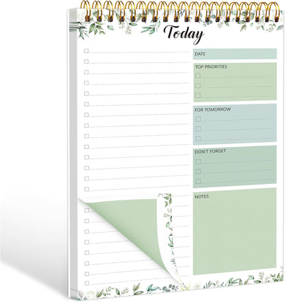 104 Pgs To Do List Notepad - Daily Planner Notepad Undated 52 Duplex-Printed Undated Sheets Tear Off, 6.5" x 9.8" Checklist Productivity Organizer with Hourly Schedule for Tasks
