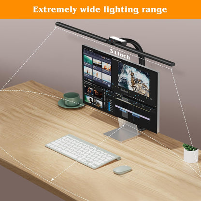 AKRRYR LED Desk Lamp for Home Office, Double Head 24W with Base, Architect Light 5 Lighting Brightness Flexible Gooseneck Table Reading Study, Black