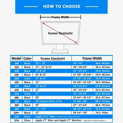 iLooker-23E 23&24-inch Ultr-Slim Frame LCD LED Video Monitor Hood Sunshade Sunhood for Dell HP Viewsonic Philips Samsung LG EIZO NEC ASUS ACER BENQ AOC Lenovo, Fits Monitor Frame Width 530-550mm