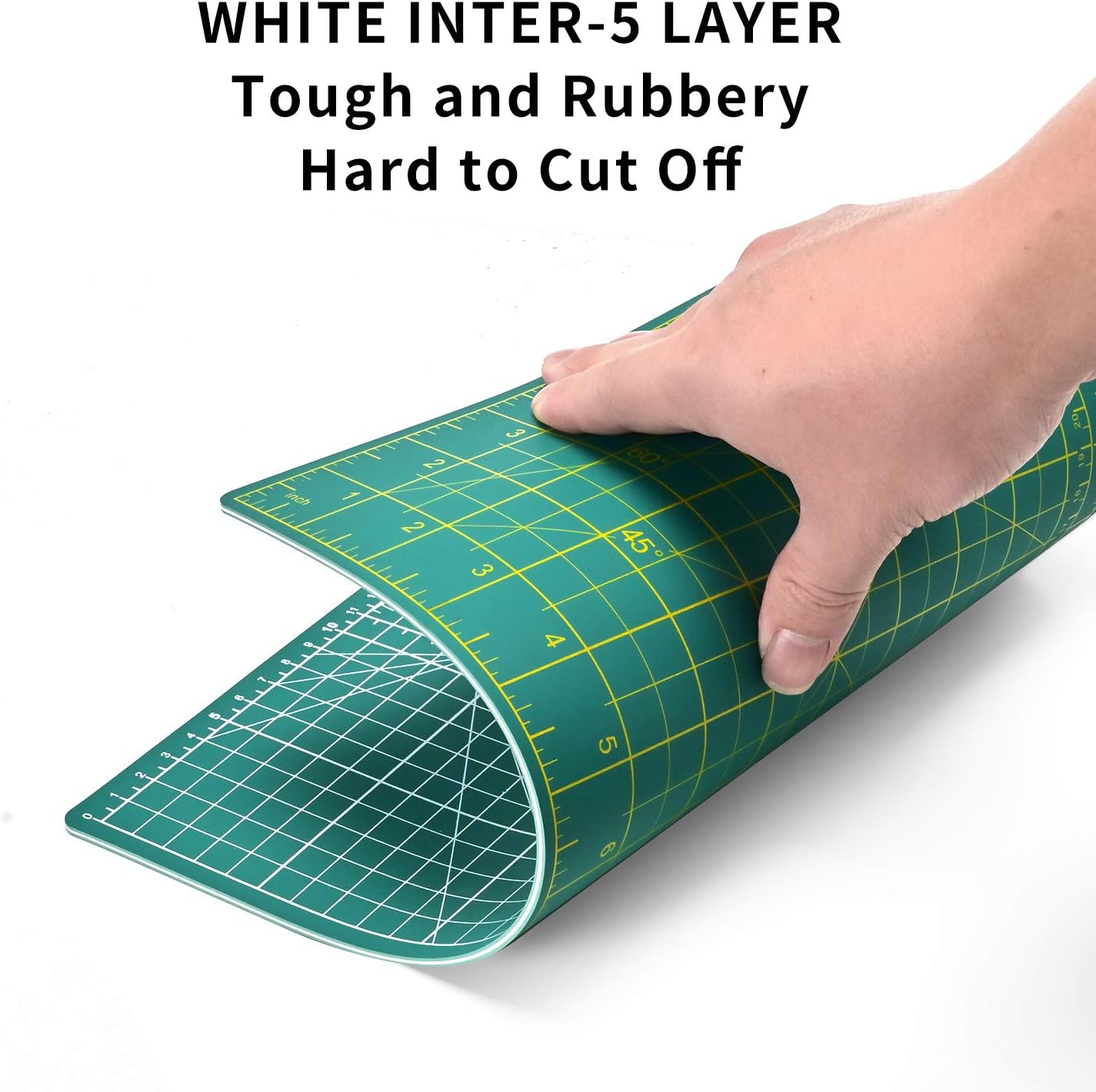 ArtAt Self Healing Cutting Mat: 24 x 36 inch Green Large 5-Ply Double-Sided Durable Non-Slip PVC Cutting Mat for Sewing Quilting Scrapbooking Art & Crafts projects…