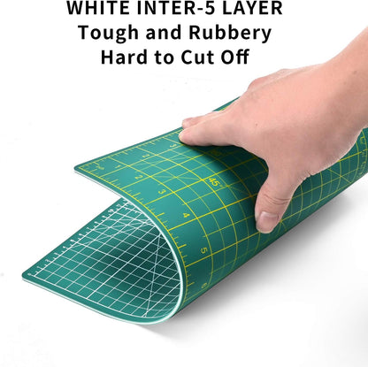 ArtAt Self Healing Cutting Mat: 24 x 36 inch Green Large 5-Ply Double-Sided Durable Non-Slip PVC Cutting Mat for Sewing Quilting Scrapbooking Art & Crafts projects…