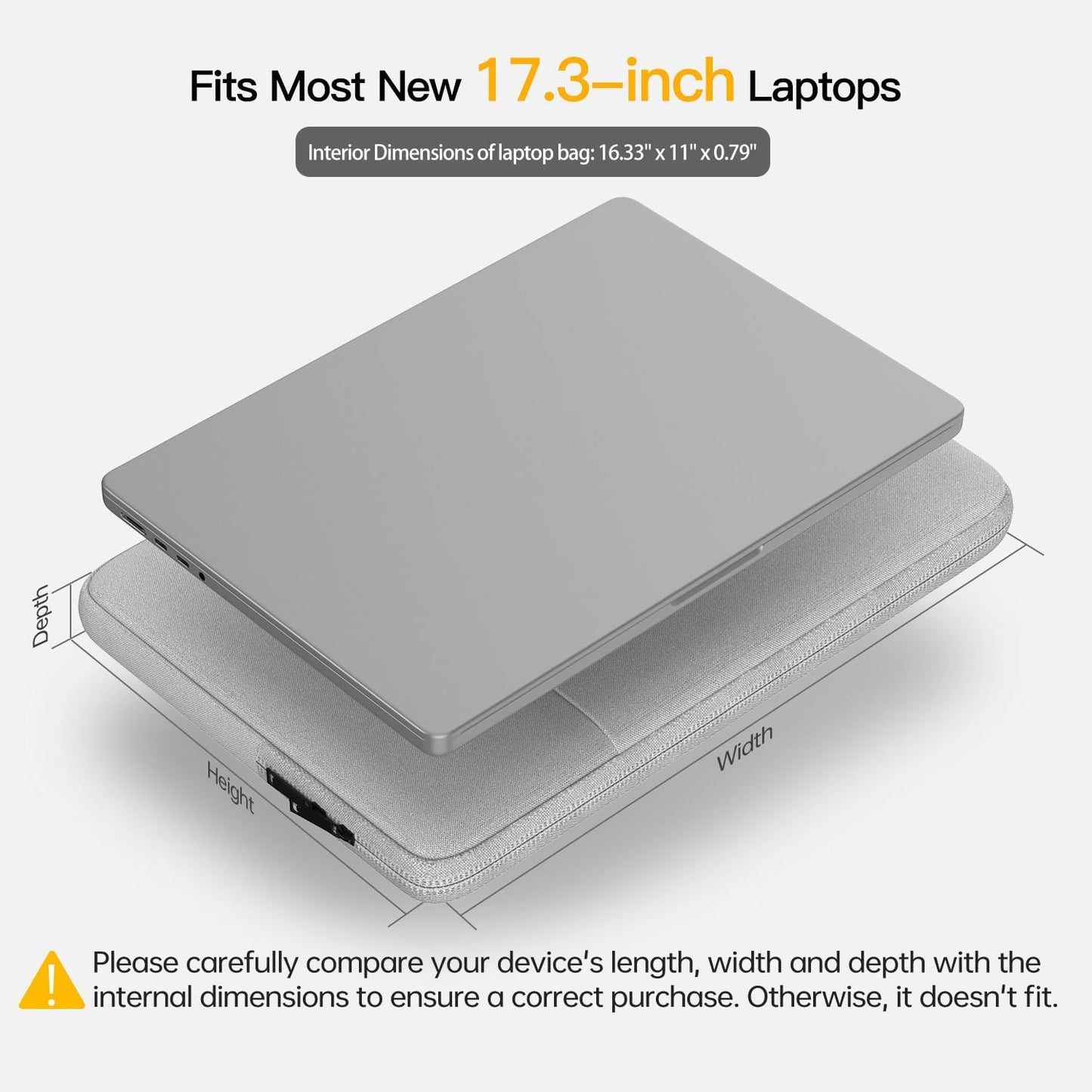 17 inch 360° Protective Laptop Case Sleeve for 2025 HP 17.3 Touchscreen Laptop,Envy 17,Pavilion 17,ASUS Vivobook 17, Shockproof Water-Resistant Computer Bag w/Accessory Pocket