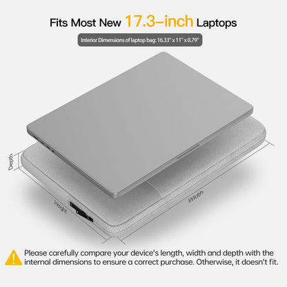 17 inch 360° Protective Laptop Case Sleeve for 2025 HP 17.3 Touchscreen Laptop,Envy 17,Pavilion 17,ASUS Vivobook 17, Shockproof Water-Resistant Computer Bag w/Accessory Pocket