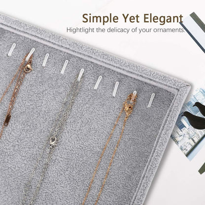 Emibele Glasses Organizer Jewelry Tray, 8 Grids with Clear Lid Velvet Tray Watch Storage Stackable Jewelry Showcase Display Storage with Detachable Inner Dividers, Beige