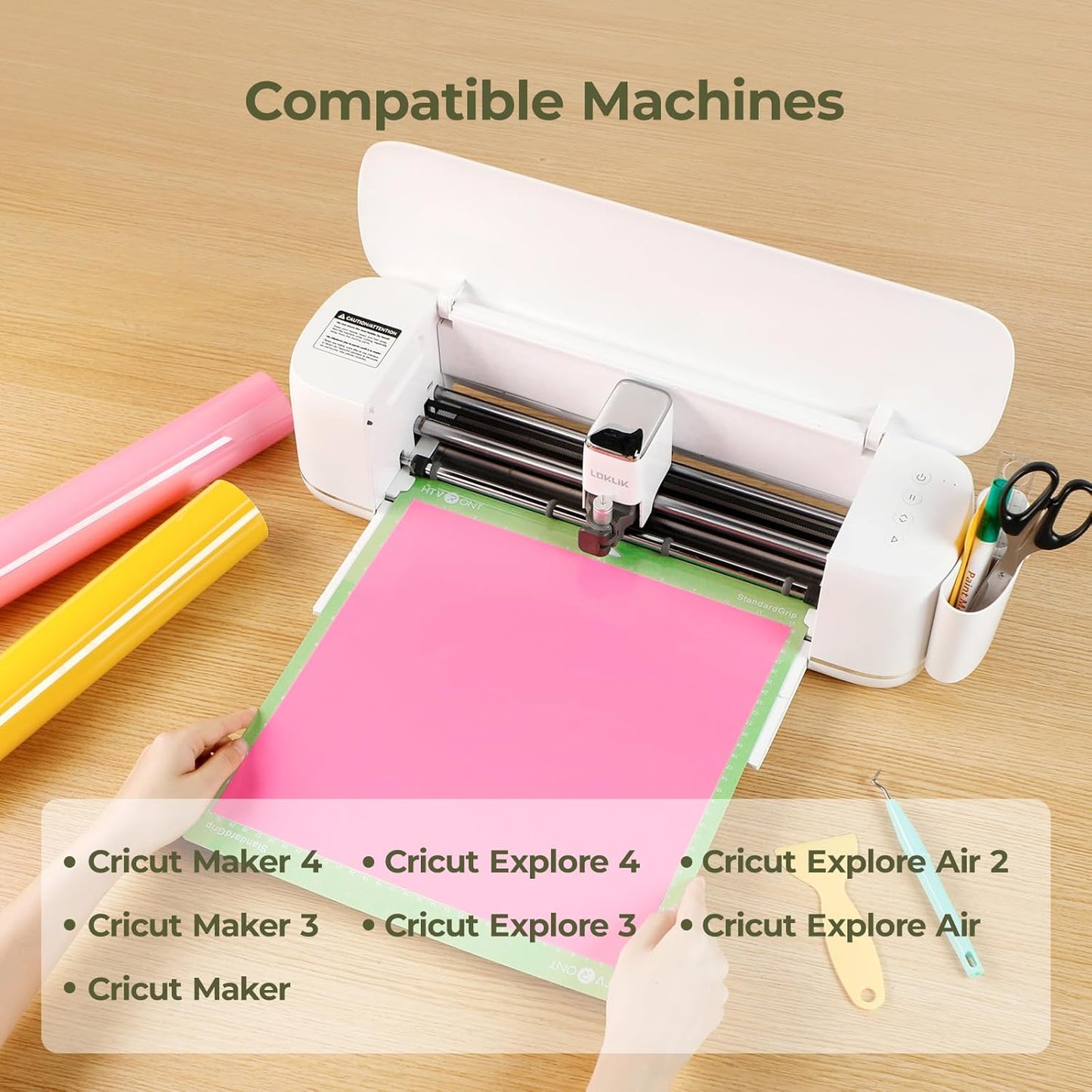 HTVRONT Standard Grip Cutting Mat, 6 Pack Cutting Mat 12x12 Compatible with Cricut Maker 3/Maker 4/Maker/Explore 3/4/5/Air 2/One, Standard Adhesive Sticky Quilting Cutting Mats Replacement Accessories