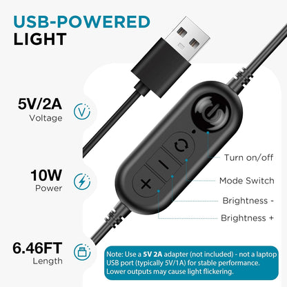 InnoGear Video Conference Light, On-Camera Video Lights for Monitor Desk LED Streaming Lighting with Remote and Touch Control Selfie Zoom Lighting for Computer Webcam Laptop Podcast, Recording
