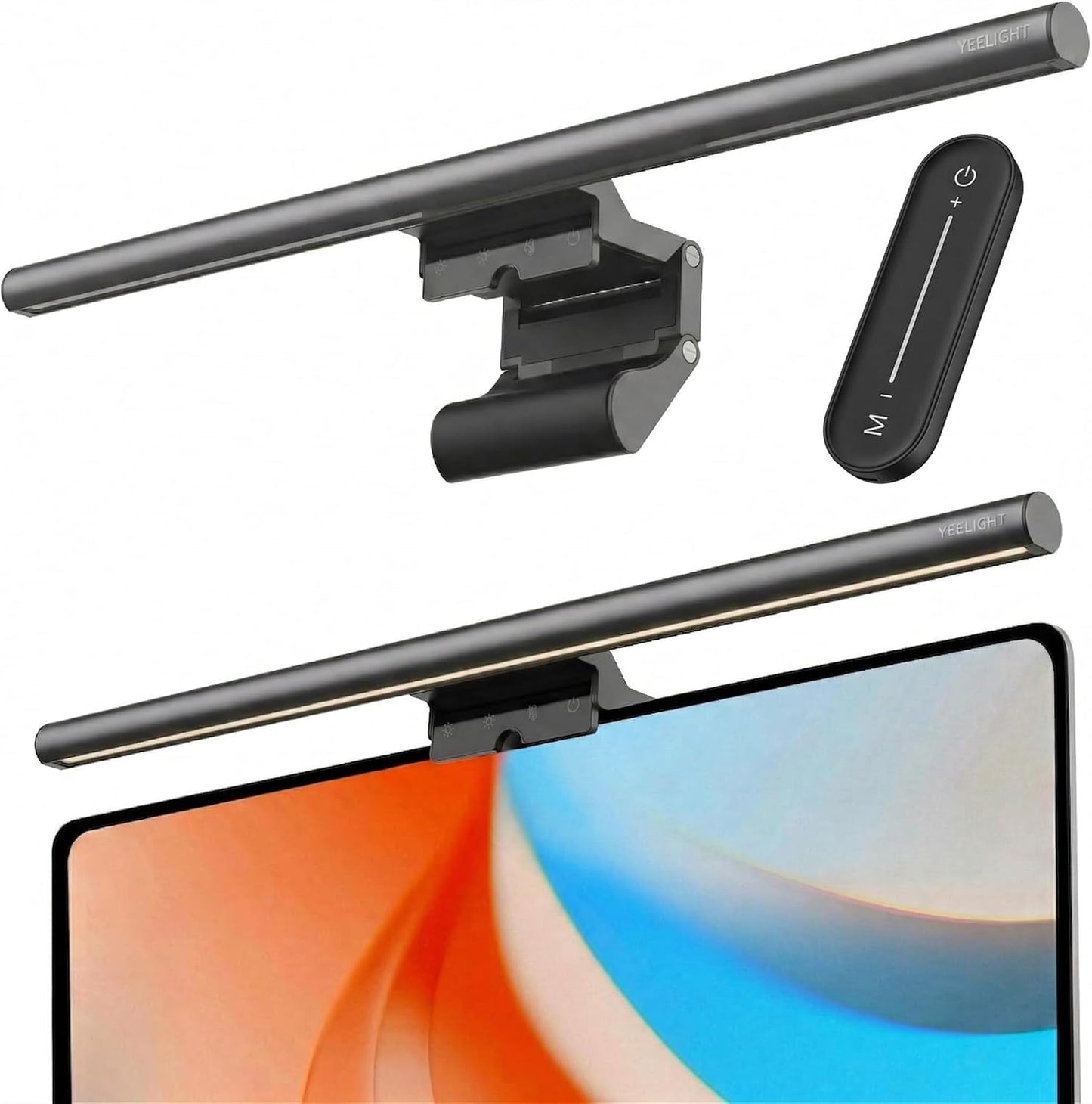 YEELIGHT Monitor Light Bar, Computer Monitor Lamp for Home Office Gaming, 250LM No Glare Eye-Care LED Screen Bar, Touch Control USB Reading Desk Lamp with Stepless Dimming for Flat & Curved Monitor