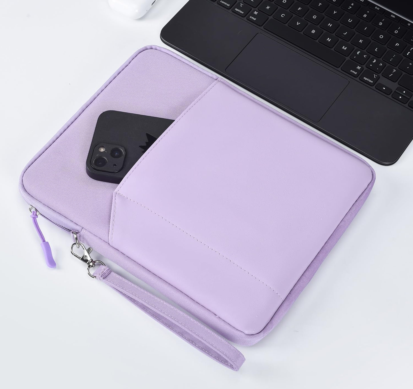 CAAORDKSO 9-11 Inch Tablet Sleeve Case, Tablet Bag Carrying Travel Pouch for iPad 11-inch A16 2025, 11 inch iPad Air M3 M2 / Pro M4, 10.2 10.9" iPad, Galaxy Tab S8/S9 11"/ Galaxy Tab A9+ Bag, Purple