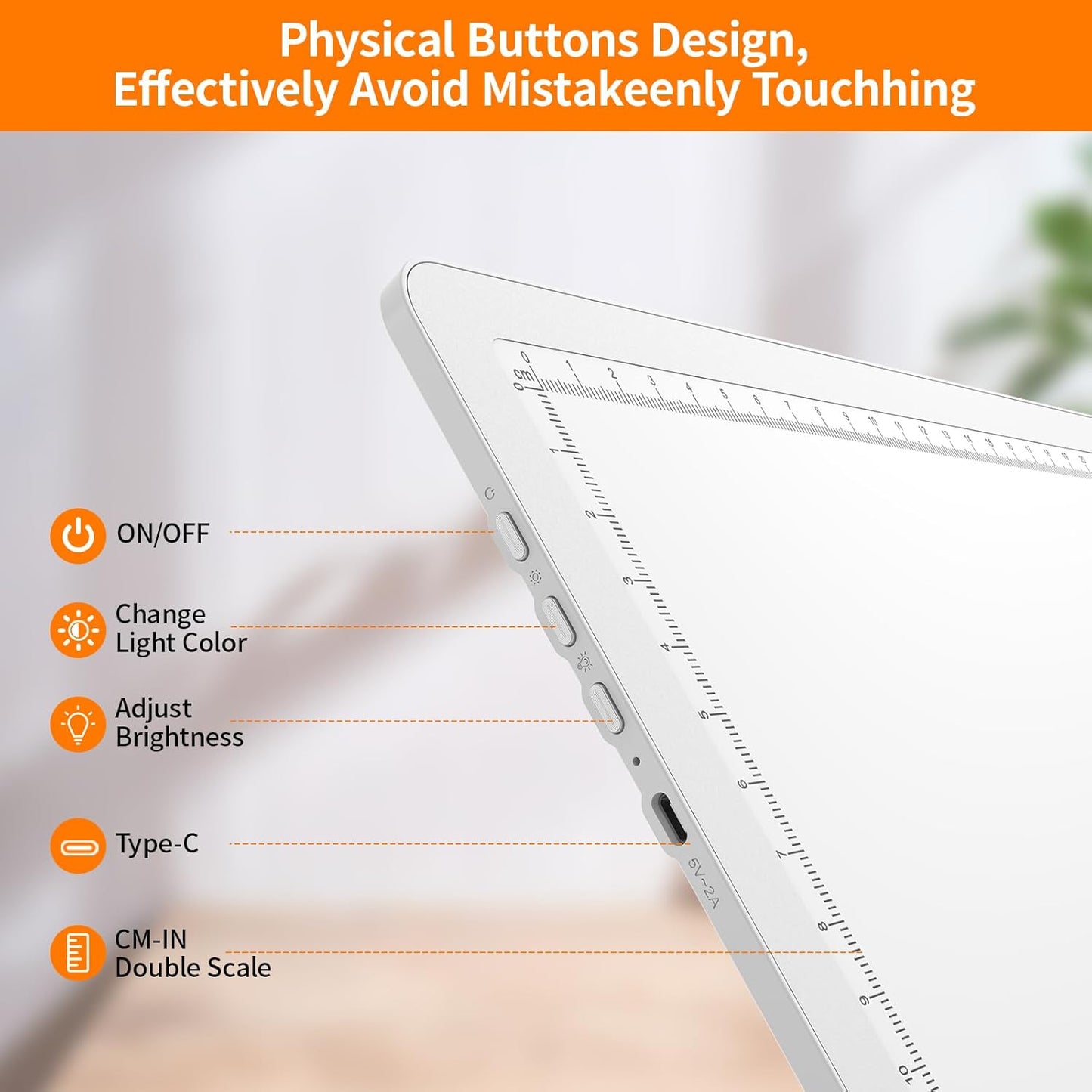 Elice Magnetic A4 Light Board for Diamond Painting, Ultra-Thin Tracing LED Light Box with Side Buttons, Super Bright Diamond Art Light Pad, Light Table for Drawing, Sketching, Weeding Vinyl - Black