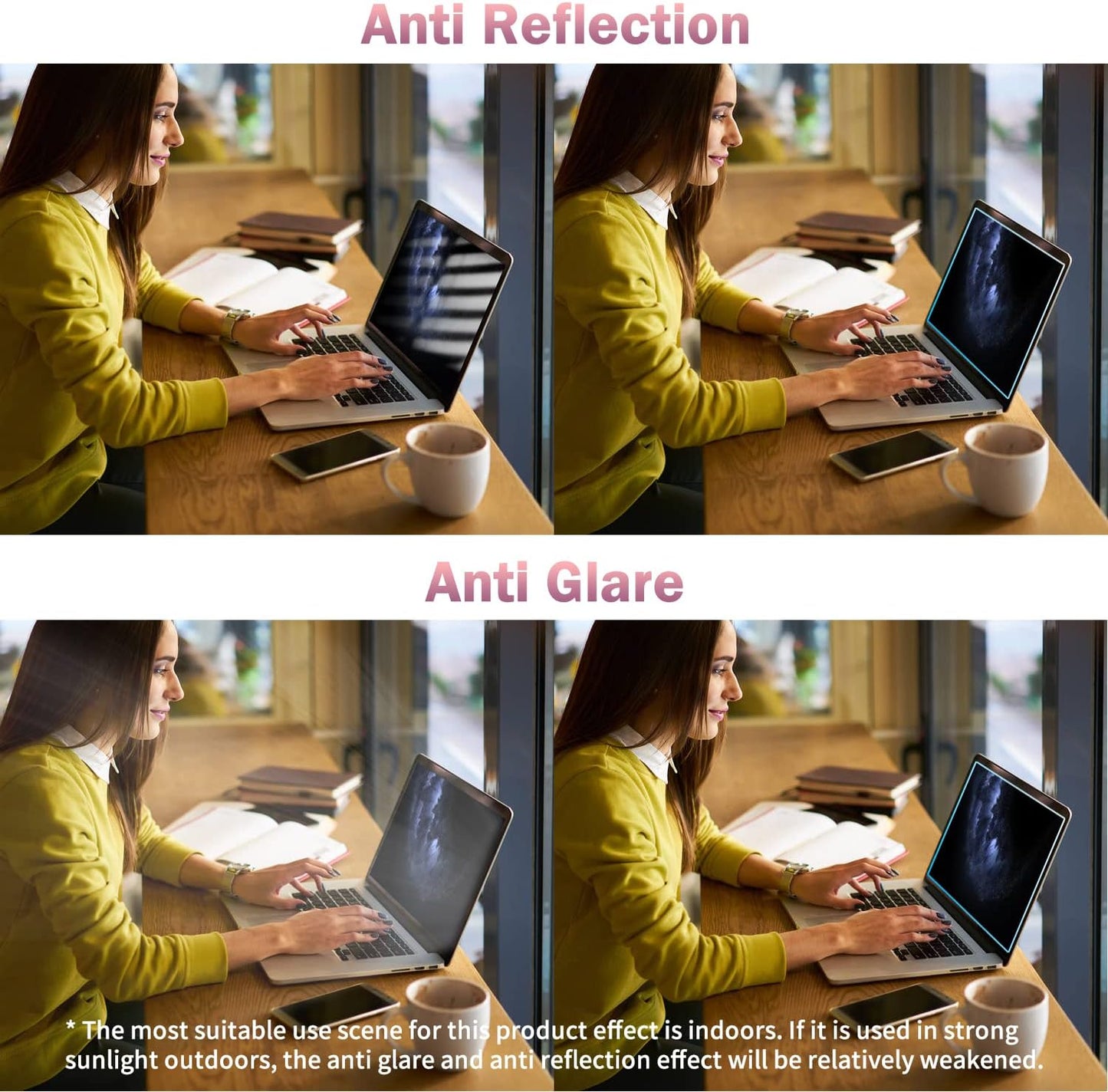 F FORITO 2-Pack 15.6 Inch Anti Blue Light Laptop Screen Protector, Eye Protection Anti Glare Matte Computer Screen Cover for 15.6" Laptop with 16:9 Aspect Ratio, Reduce Eye Strain and Touch Sensitive
