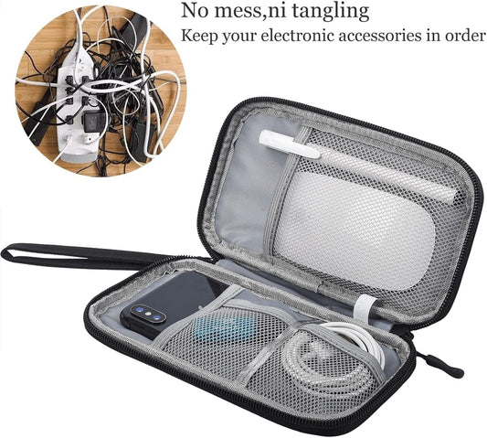 CAAORDKSO Cord Organizer Travel Cable Organizer Bag Tech Electronic Organizer Travel Case, Waterproof Electronic Accessories Pouch Bag for Cable, Cord, Charger, Phone, Power Bank, Earphone(Light Grey)