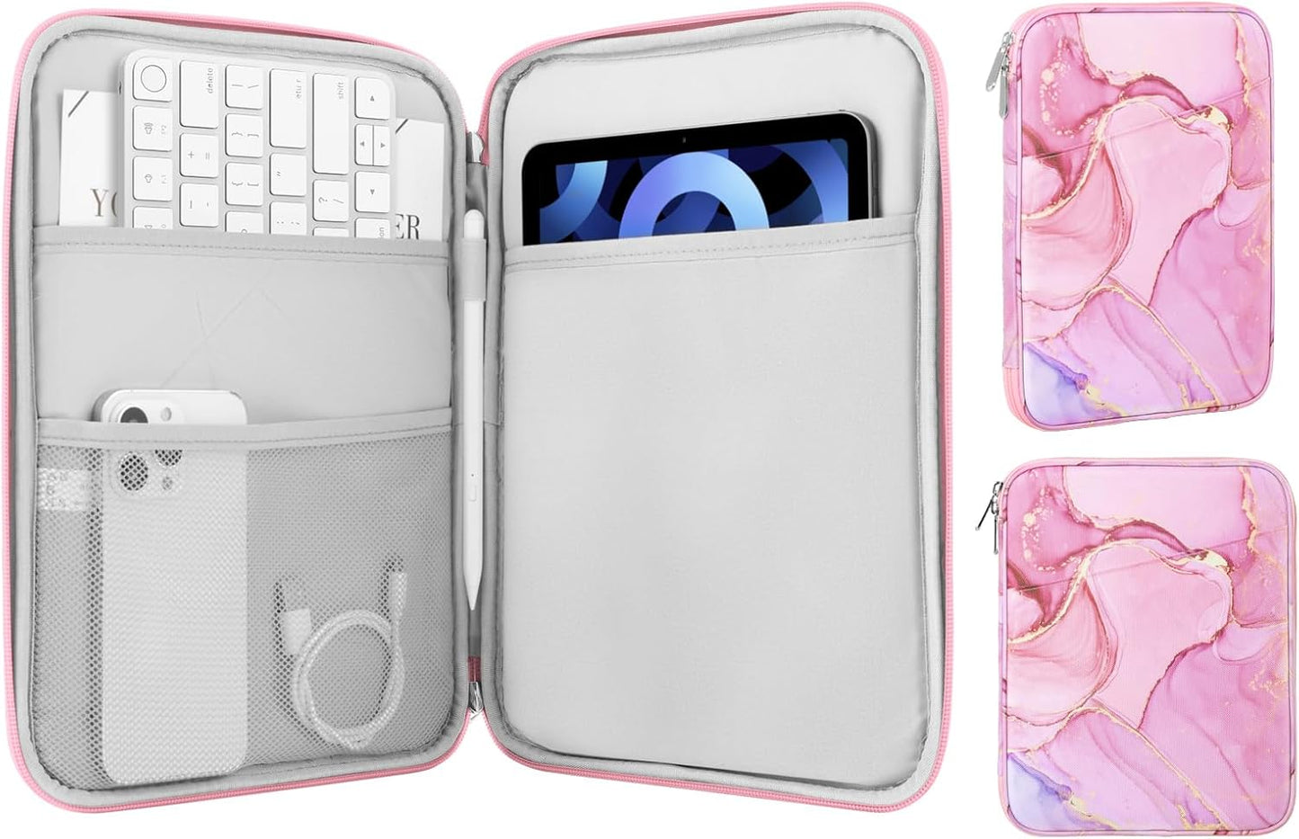 MoKo 9-11 Inch Tablet Sleeve Case, Fits New 11inch iPad Air M4/Pro M5, iPad A16 11", i-Pad 10/9/8/7th/Air 5/4th 10.9"/10.2", Tab S9/S8 11", Protective Bag Carrying Case with Pocket, Dark Gray