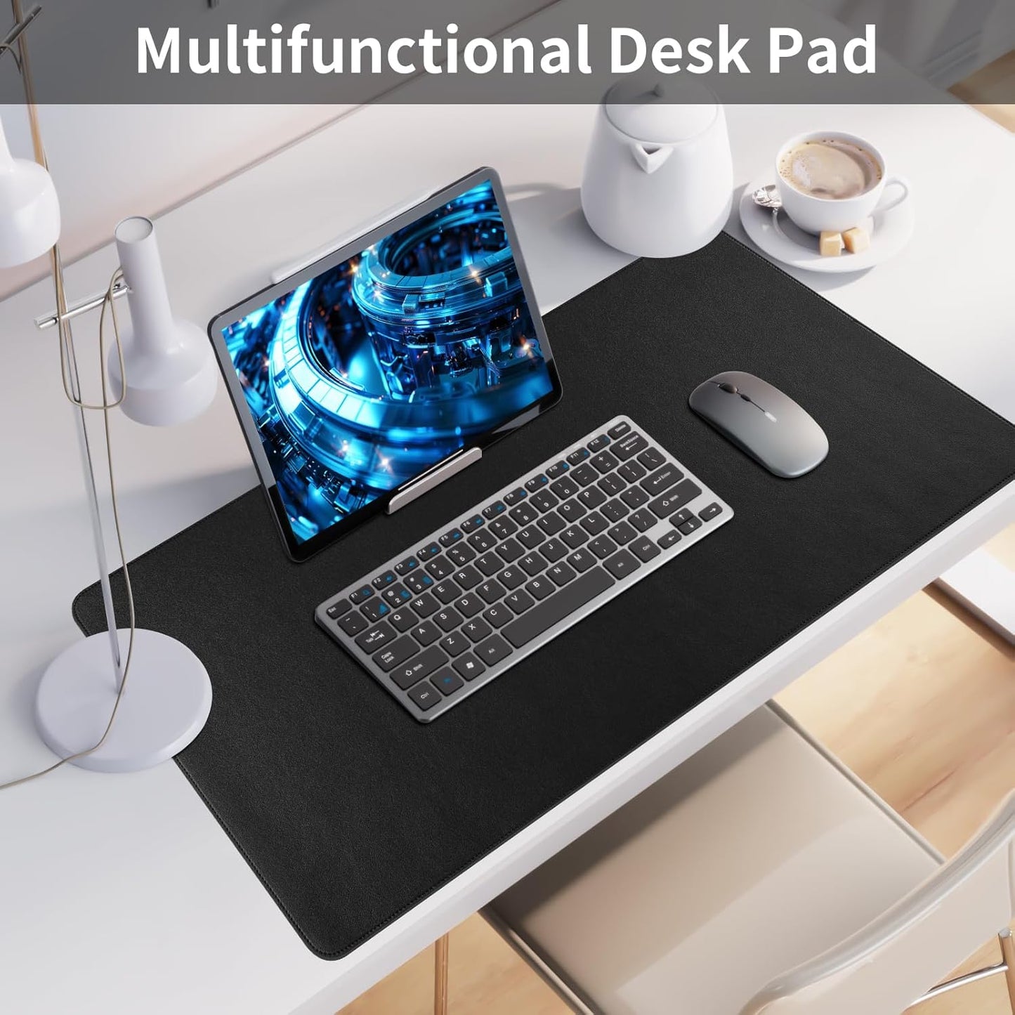 Bloss Leather Desk Pad and Keyboard Wrist Rest, Large Mouse Pad + Keyboard Pad+Mouse Wrist Support, Non-Slip Desk Mat Protector for Office, Home(31.5×15.7 Inches,Beige) - Colors B