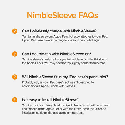 UPPERCASE Designs NimbleSleeve Premium Silicone Case Holder Protective Cover Sleeve Compatible with iPad Apple Pencil Pro and 2nd Generation Only (Beige)
