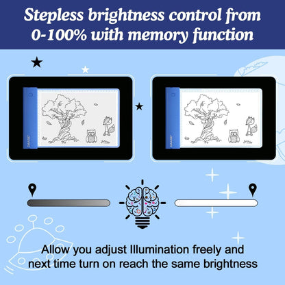 IMAGE Light Up Tracing Pad Pink Drawing Tablet Coloring Board for Kids Children to for Girls Boy (Includes 10 Traceable Sheets and Two Clips)