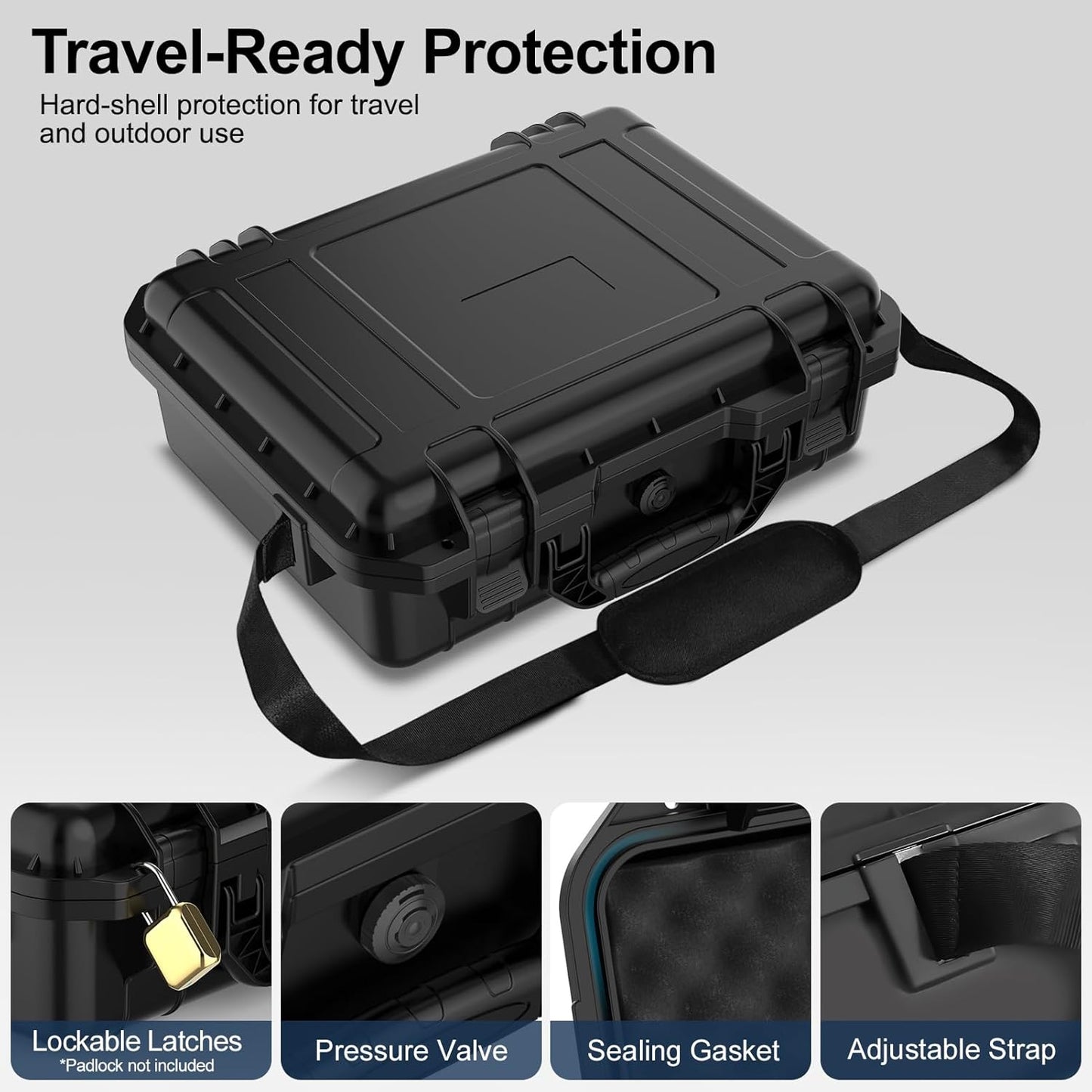 Starlink Mini Case with Tripod, Hard Carrying Travel Kit with Cable Winder and USB-C to DC Adapter Cable, Protective Storage Case for Starlink Mini Accessories, RV Camping Remote Work