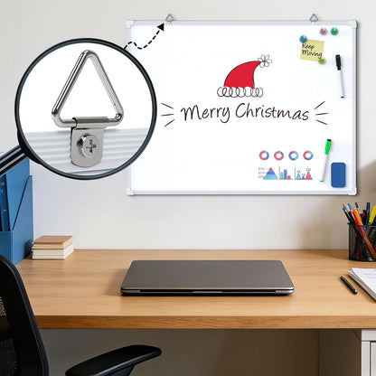MaxGear Monthly Calendar Dry Erase Board for Wall, 16"x12" Small Hanging Double-Sided White Board, Portable Whiteboard for Planning, Drawing, Memo, to Do List, School, Home, Kitchen, Office