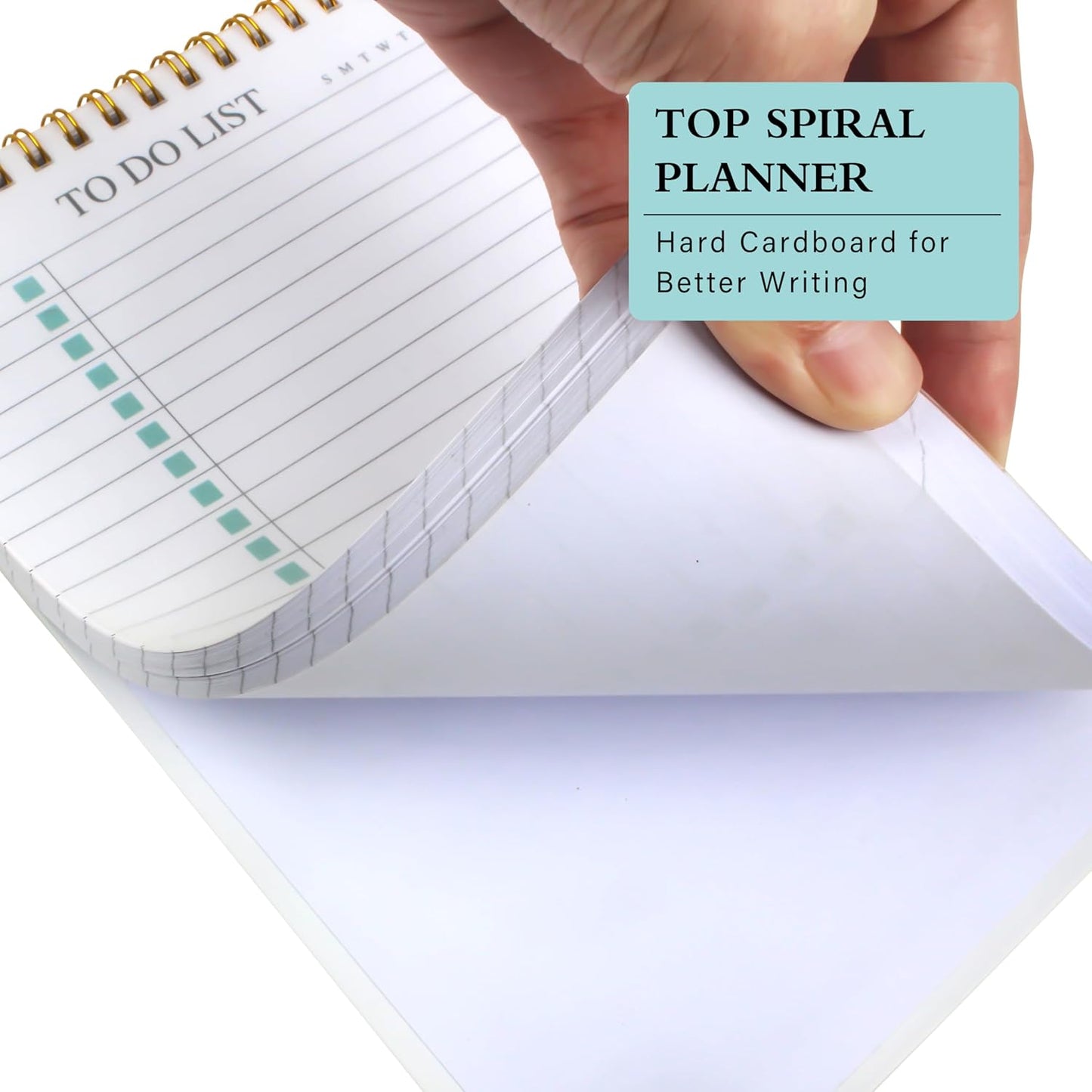 To Do List Notepad 3 Pack, Undated Daily Planner Notepad With To Do List Notebook Checklist Planner Spiral Waterproof Notepad for Office Supplies, School Planner, 52 Sheets/Pack, 5.5"*8.3" A5 Size